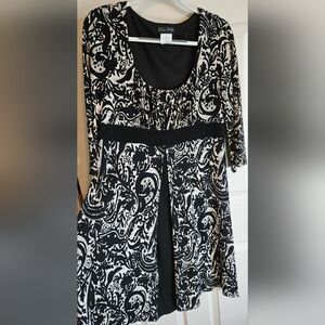 Blu Sage 3/4 Sleeve Midi Dress -L